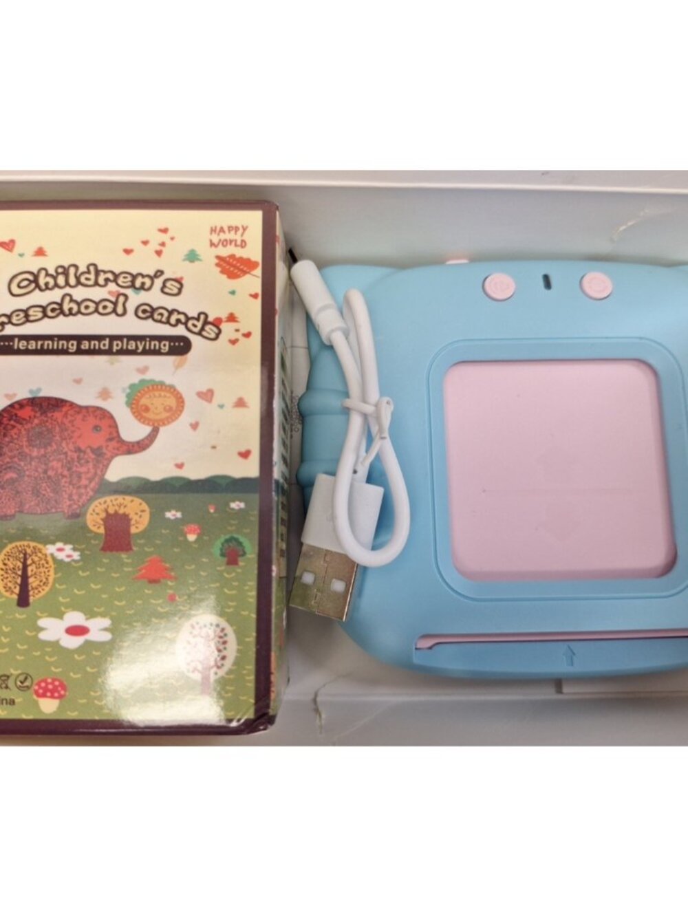 Card Early Education Device New With charger, holder and cards Speaks The Words